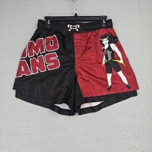 My House Wrestling Shorts Womens Size XL Black/Red Lightweight Softshell Sports